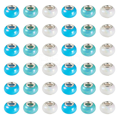 150Pcs Opaque Resin European Beads RESI-TA0004-72C-1