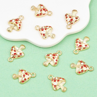 10Pcs Alloy Enamel Pandants ENAM-YW0006-27D-1