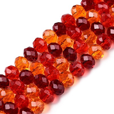 Transparent Glass Beads Strands X-GLAA-T023-08D-1