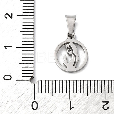 304 Stainless Steel Pendants STAS-P393-04P-1