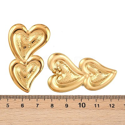 304 Stainless Steel Heart Stud Earrings EJEW-I320-24G-05-1