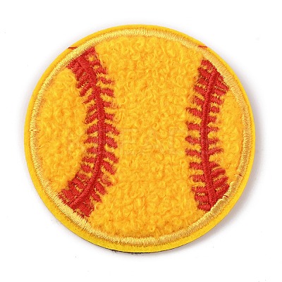 Sports Ball Theme Computerized Towel Fabric Embroidery Iron on Cloth Patches PATC-WH0007-23A-1