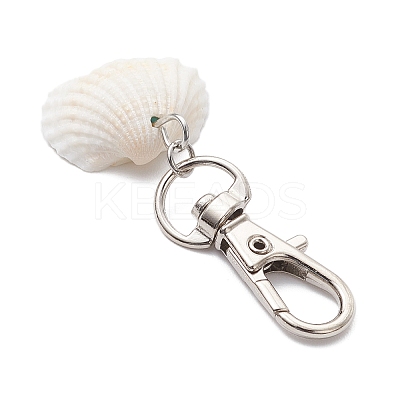 Synthetic Turquoise & Shell Pendant Decorations HJEW-JM03178-03-1