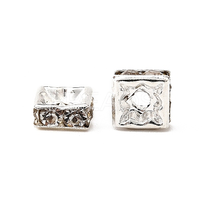 Brass Rhinestone Spacer Beads RSB072-01S-1