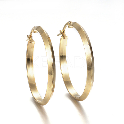 304 Stainless Steel Hoop Earrings X-EJEW-P091-34A-1
