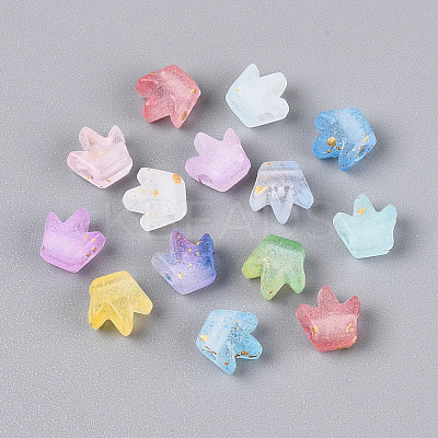 Frosted Transparent Acrylic Beads FACR-T009-01A-1