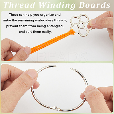 2 Bags Wood Thread Winding Boards AJEW-GF0011-68E-1