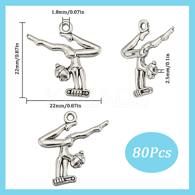 80PCS Tibetan Style Alloy Pendants PALLOY-SC0004-26-1