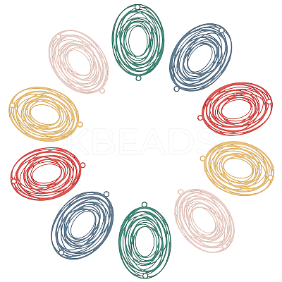 40Pcs 5 colors 430 Stainless Steel Links/Connectors STAS-UN0023-25-1