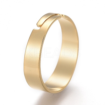 Adjustable 201 Stainless Steel Plain Band Rings STAS-P249-26A-G-1