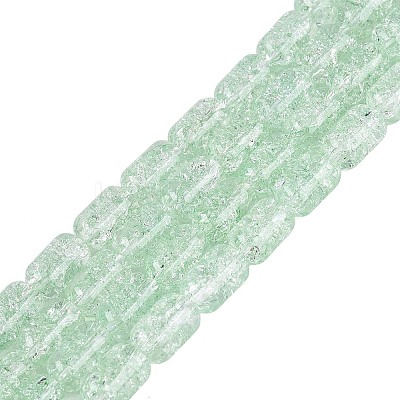 Transparent Crackle Glass Beads Strands GLAA-NH0001-04-A09-1