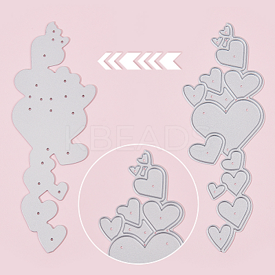 3pcs 3 styles Carbon Steel Cutting Dies DIY Templates DIY-GF0006-31-1