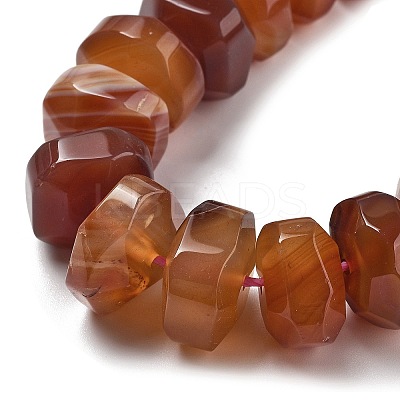 Natural Red Agate Beads Strands G-K392-A03-1