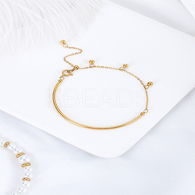 1Pc Stainless Steel Cable Chain Link Bracelets BJEW-LP0004-41G-1