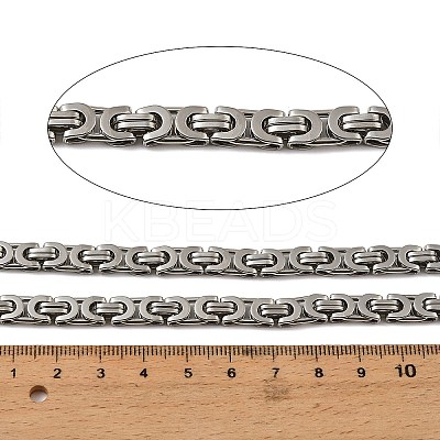 201 Stainless Steel Byzantine Chains SA-E001-14P-02-1