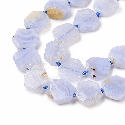 Natural Blue Lace Agate Beads Strands G-NH0001-E01-01-1