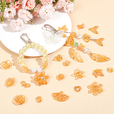 100G Resin Charms and Beads DIY Jewelry Making Findings Kit OHAR-SC0003-01B-1