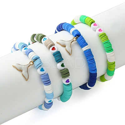 Handmade Polymer Clay Heishi Bead DIY Jewelry Kits DIY-FS0006-66B-1
