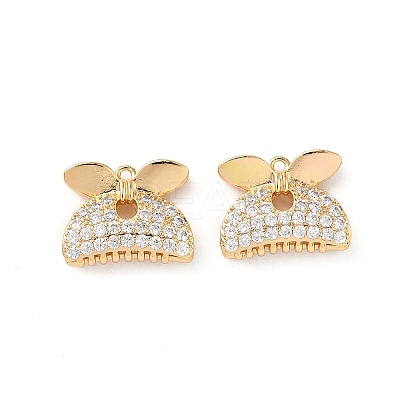 Brass Micro Pave Cubic Zirconia Pendants KK-L250-06G-1