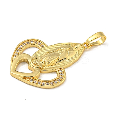 Brass Micro Pave Cubic Zirconia Pendants KK-I714-03G-1