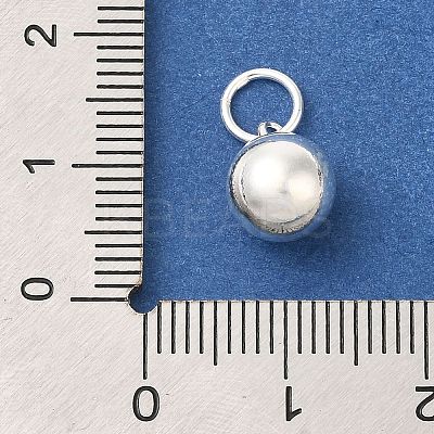 925 Sterling Silver Round Charms STER-G043-08D-S-1