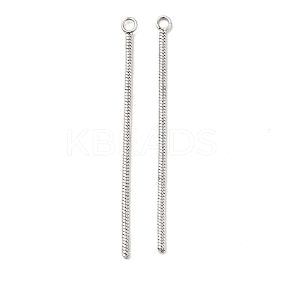 Non-Tarnish 201 Stainless Steel Snake Chain Tassel Big Pendants STAS-I695-01P-1