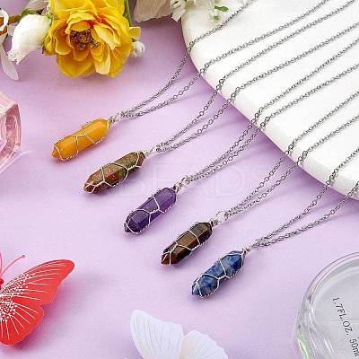 DIY Stone Jewelry Set Making Kit DIY-SZ0007-87-1