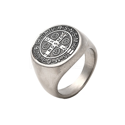304 Stainless Steel Enamel Wide Band Finger Rings for Men RJEW-P163-01P-1