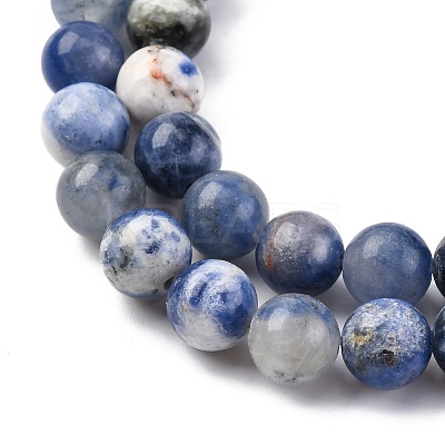 Natural Sodalite Round Bead Strands G-E334-6mm-08-1