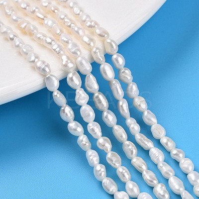 Natural Cultured Freshwater Pearl Beads Strands PEAR-N014-04E-01-1