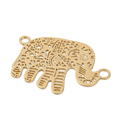Rack Plating Brass Filigree Connector Charms KKC-D001-01KCG-1