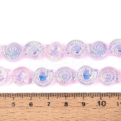 Electroplate Transparent Glass Beads Strands EGLA-S190-05E-1