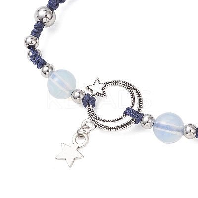 Alloy Star Charm Bracelets BJEW-JB13222-1