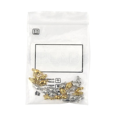 24Pcs 12 Styles Ocean 304 Stainless Steel Links Connector Charms STAS-FS0002-28-1