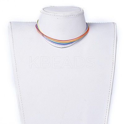 Waxed Polyester Cord Choker Necklaces NJEW-JN02429-1