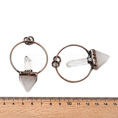 Natural Mixed Gemstone Pyramid Big Pendants G-B149-03R-1