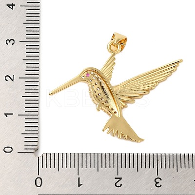 Brass Micro Pave Cubic Zirconia Pendants KK-A228-04G-1