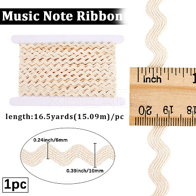 Cotton Wavy Fringe Trim Ribbon OCOR-GF0004-49D-1