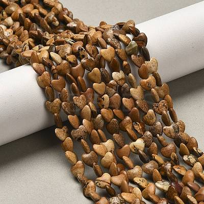 Natural Picture Jasper Beads Strands G-P575-C08-6mm-1