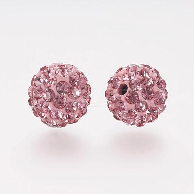 Polymer Clay Rhinestone Beads RB-K050-8mm-C26-1