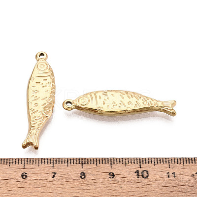304 Stainless Steel Fish Pendants STAS-T069-13G-1