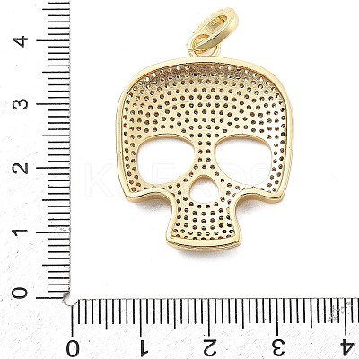 Brass Micro Pave Cubic Zirconia Pendants KK-L209-102G-02-1