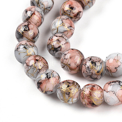 Baking Paint Glass Beads X1-DGLA-N003-8mm-B05-1