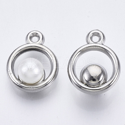 ABS Plastic Imitation Pearl Pendants OACR-R248-003P-1