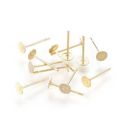 202 Stainless Steel Stud Earring Findings STAS-F186-01G-4mm-1