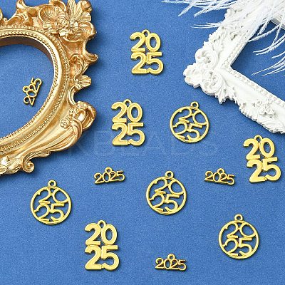 12Pcs 3 Styles Rack Plating Alloy Pendants FIND-YW0006-95-1