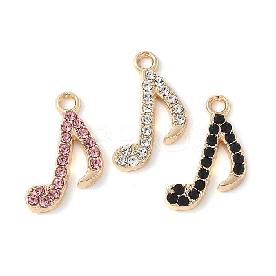 Alloy Rhinestone Pendants PALLOY-E775-07G-1