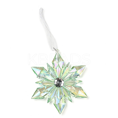 Christmas Transparent Plastic Pendant Decoration HJEW-G022-01B-1