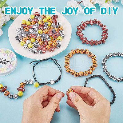 500Pcs 5 Style Craft Style Acrylic Beads FIND-SZ0005-81-1