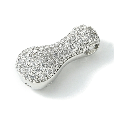 Rack Plating Brass Cubic Zirconia Pendants KK-S378-02P-I-1